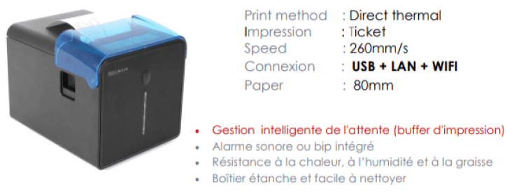  imprimante cuisine/Ticket Caisse POSLUX KP32F