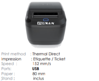   imprimante code a barre /ticket POS LUX LP80