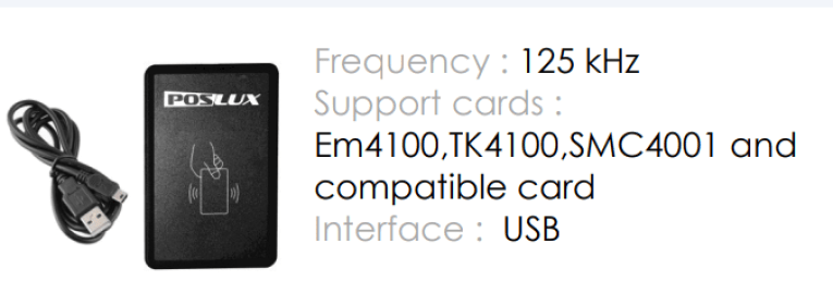  Lecteur RFID 125 Khz POSLUX RF07