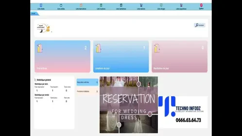 LOGICIEL GESTION RESERVATION & LOCATION DES ROBES